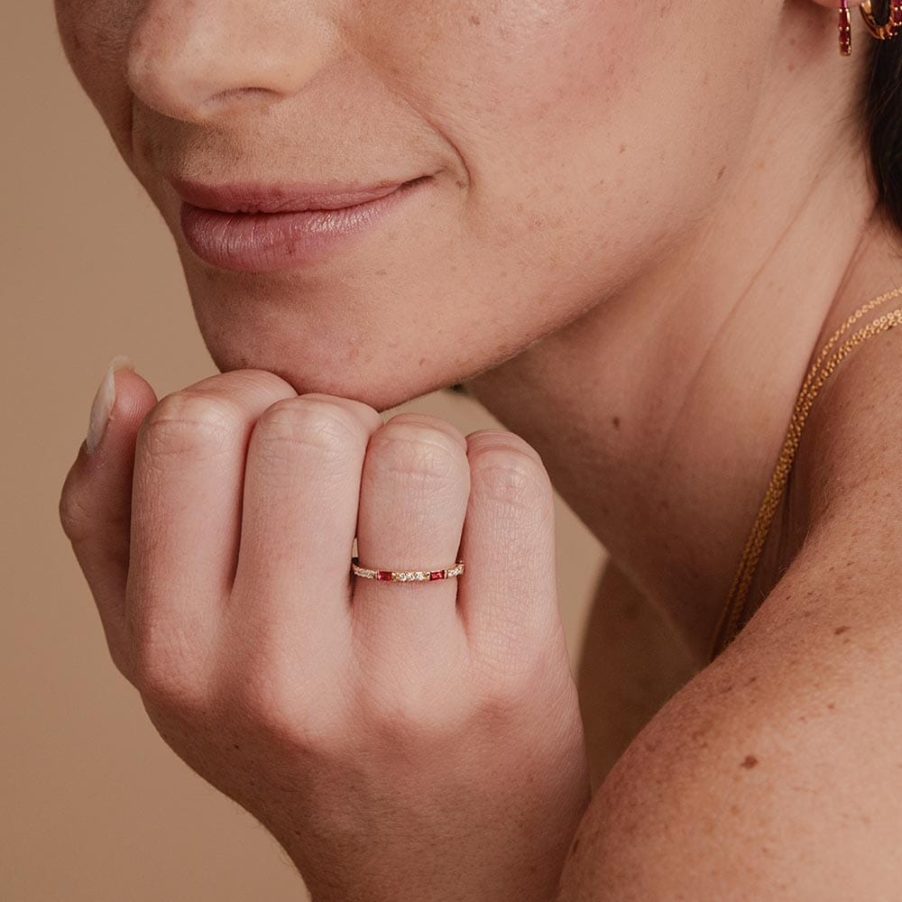 Bague Moksha en rubis et diamant