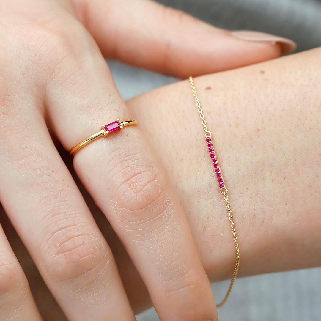 bague shanti rubis et bracelet ujala rubis